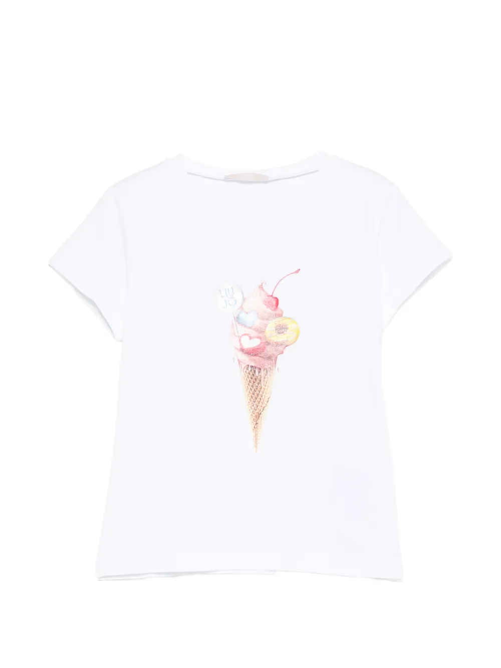 LIU JO printed short-sleeve T-shirt - Bianco