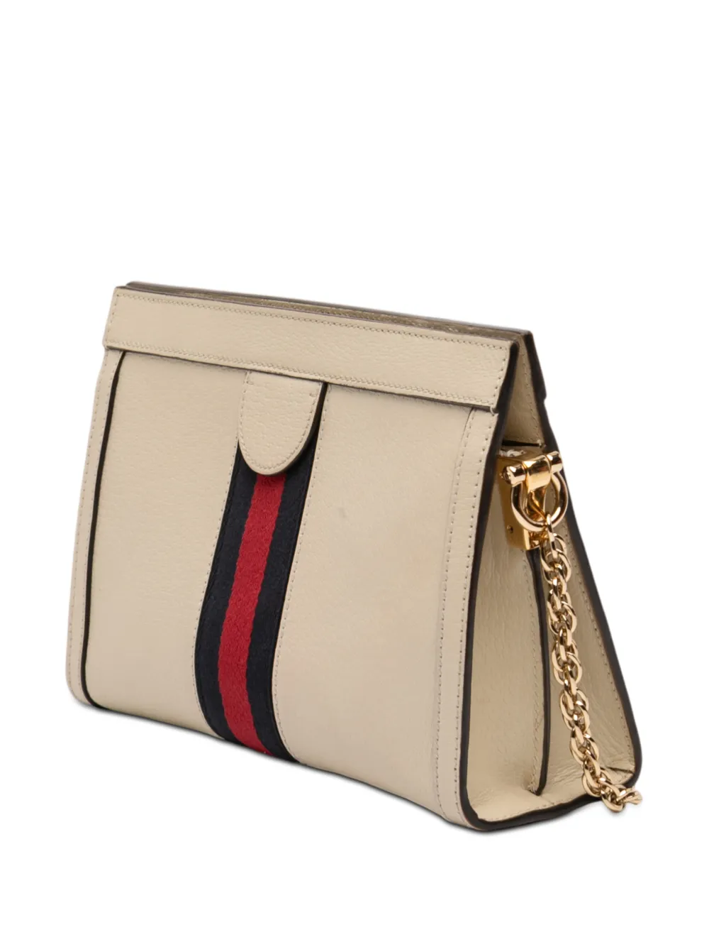 2016-2026 Small Calfskin Web Ophidia Chain Crossbody Bag
