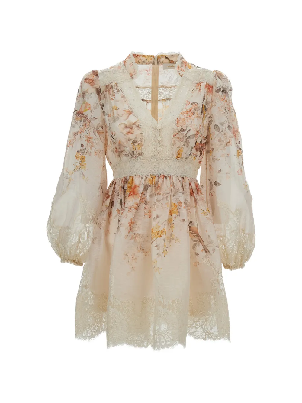ZIMMERMANN floral lace dress - Toni neutri