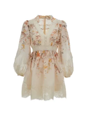 Chlo Ruffled Mini Dress | Neutrals | FARFETCH Chlo Ruffled Mini Dress | Neutrals | FARFETCH