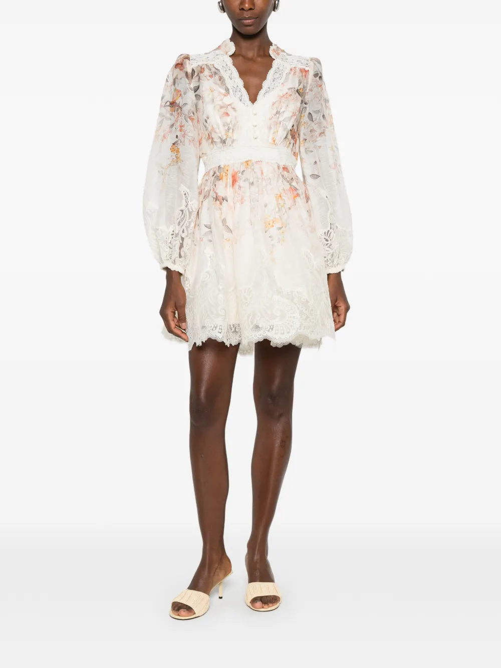 ZIMMERMANN Luna mini dress Roze