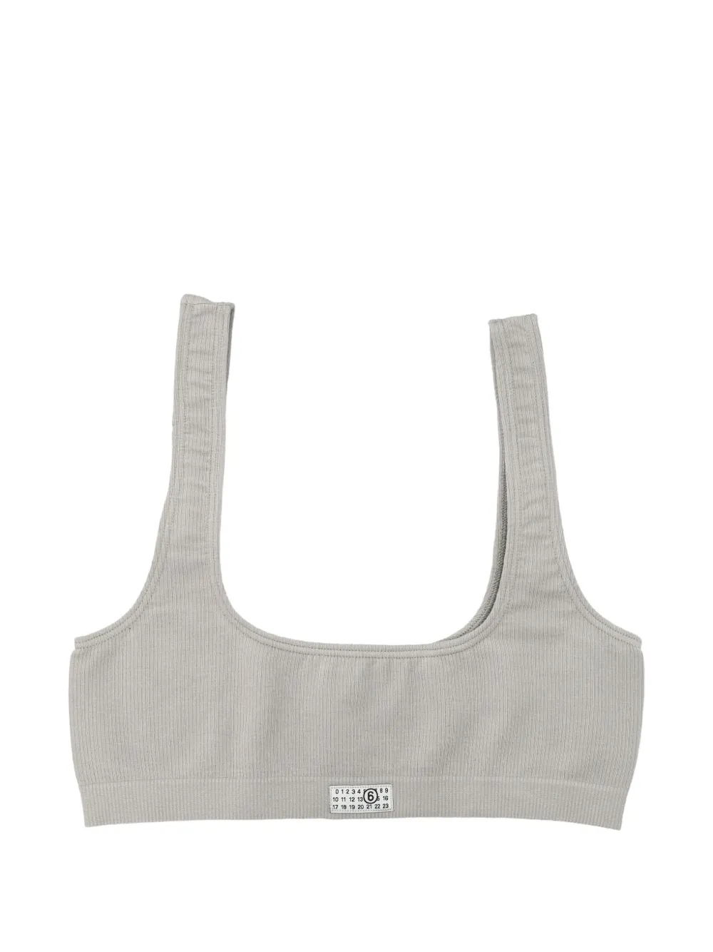 MM6 Maison Margiela Bralette con motivo Numbers - Grigio