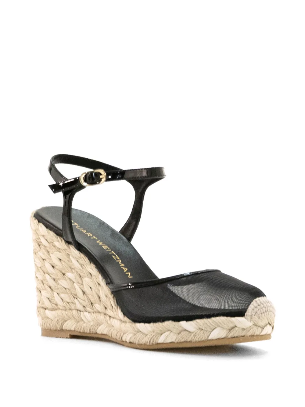 Stuart Weitzman ankle strap espadrilles Zwart