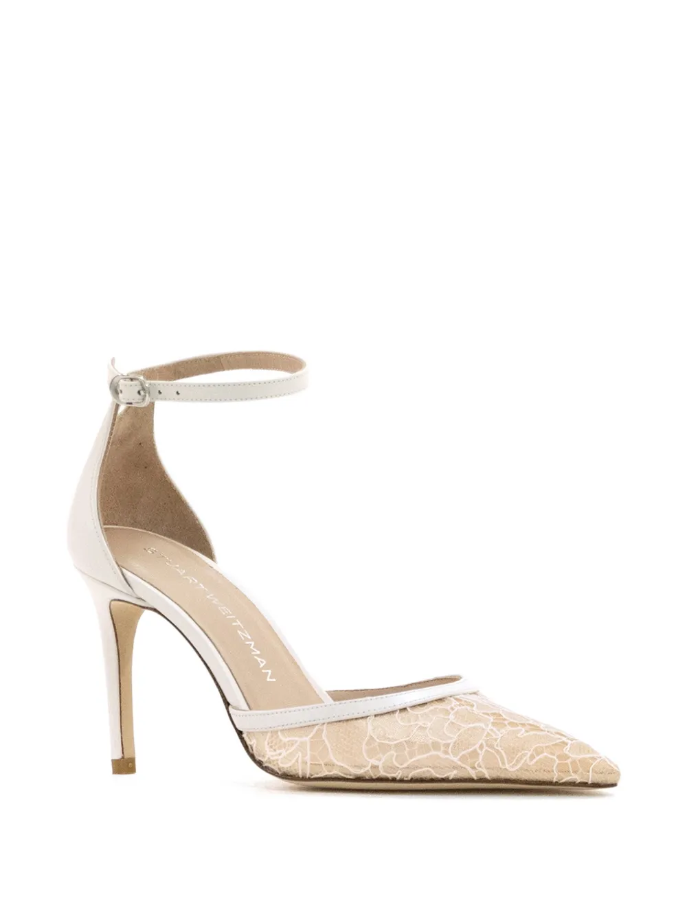 Stuart Weitzman Kanten pumps met enkelbandje Wit