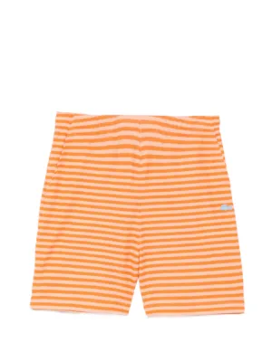 Marni crochet-knit Striped Shorts | Orange | FARFETCH