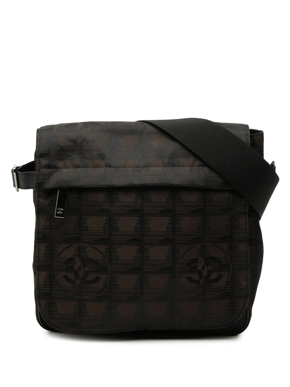 CHANEL Pre-Owned 2004-2005 New Travel Line Nylon Messenger Bag crossbody bag - Marrone