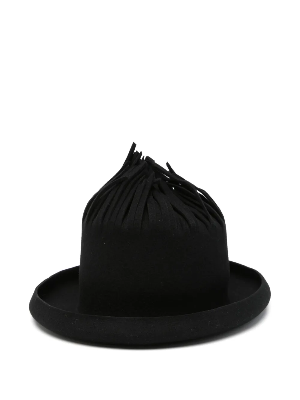 Yohji Yamamoto fringed hat - Nero