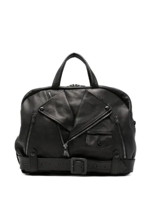 Boris Bidjan Saberi Laces Detail Large Tote Bag | Black | FARFETCH SA