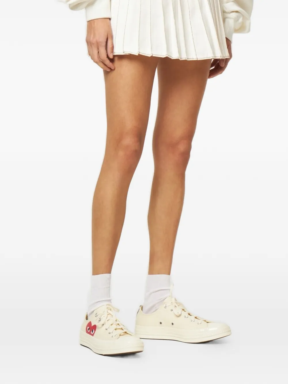 Comme Des Garçons Play x Converse heart-detail sneakers Beige