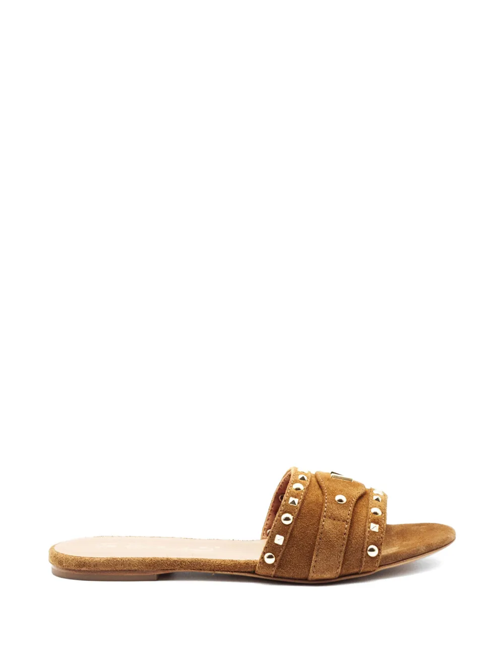 Via Roma 15 Sandalen met bandjes met studs Bruin