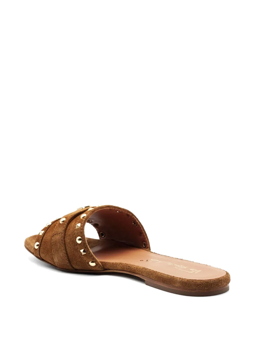 Via Roma 15 Sandalen met bandjes met studs Bruin