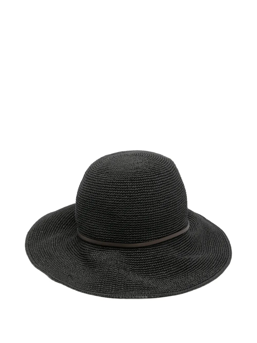 Peserico woven cloche hat - Nero