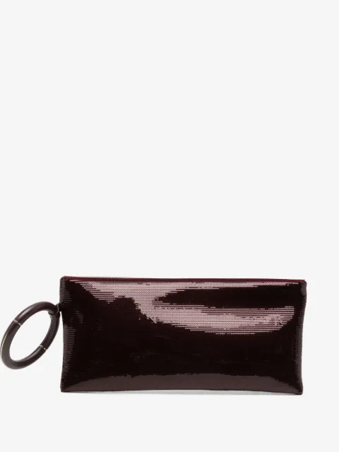 TOM FORD bolso de mano con lentejuelas y ribete de cuero