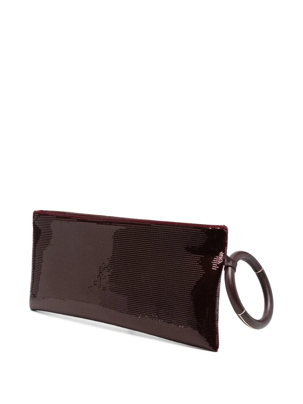 TOM FORD Clutch met leren afwerking en pailletten Rood