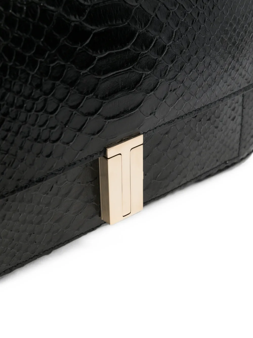 TOM FORD Shopper met kettingband en slangen-effect Zwart