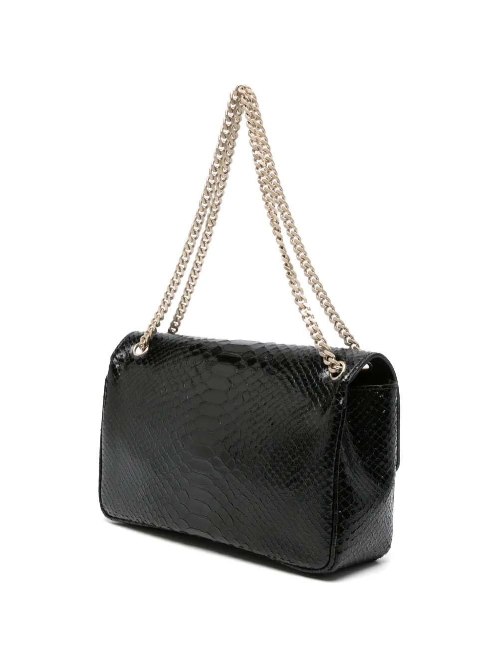 TOM FORD Shopper met kettingband en slangen-effect Zwart