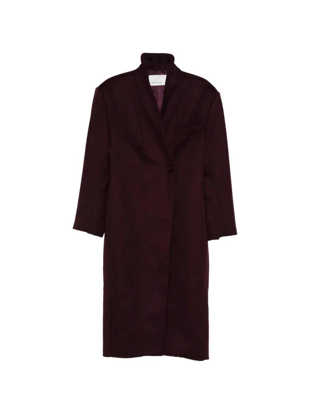 The Frankie Shop Brea collarless coat - burgundy - Red