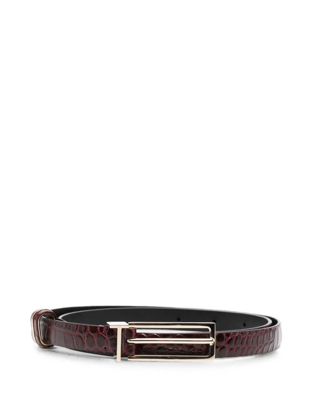TOM FORD croc-effect leather belt - Rosso
