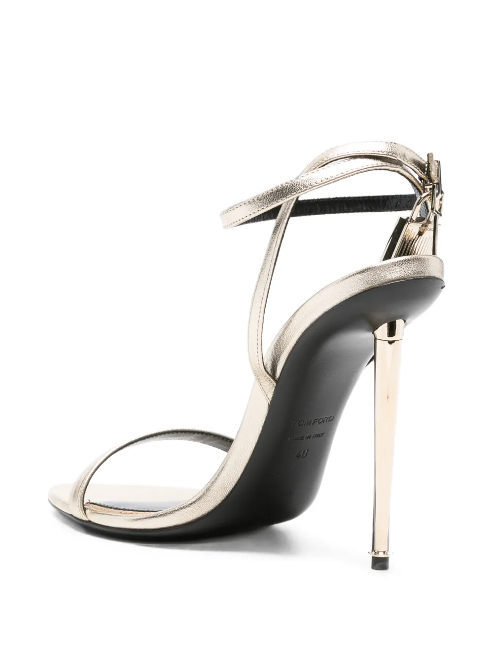 TOM FORD padlock leather sandals Goud
