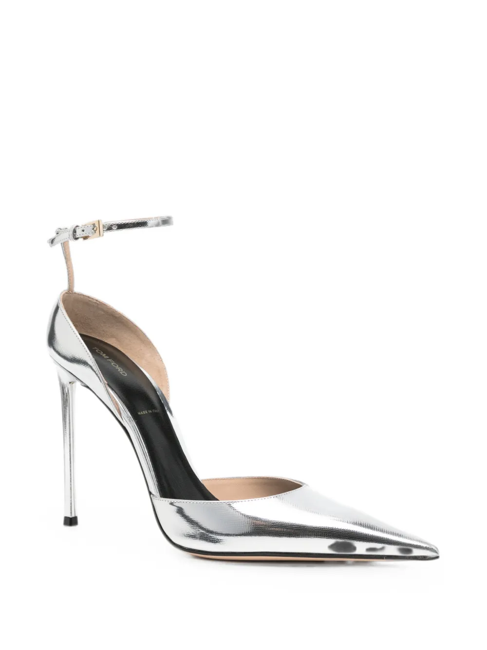 TOM FORD point-toe ankle-strap heeled pumps Zilver