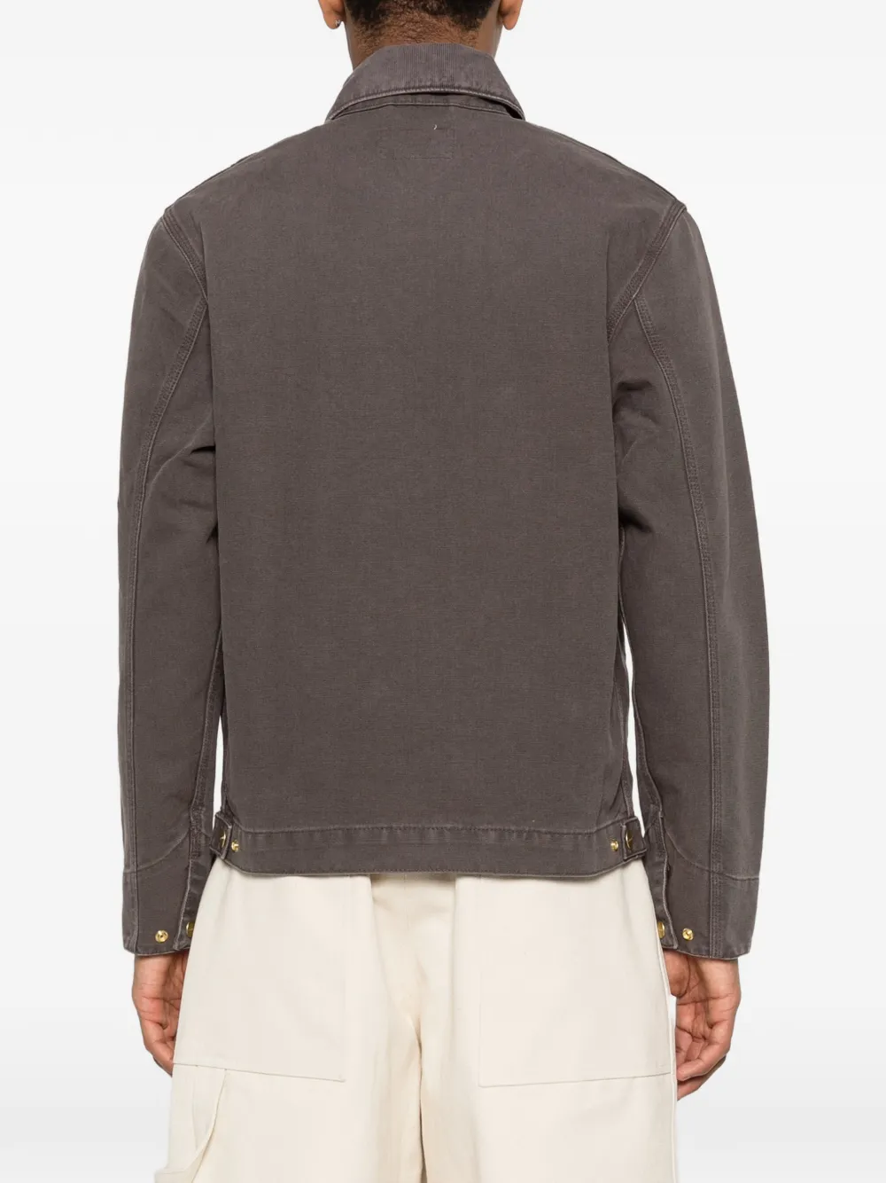Carhartt WIP Detroit jack met logopatch en rits Bruin