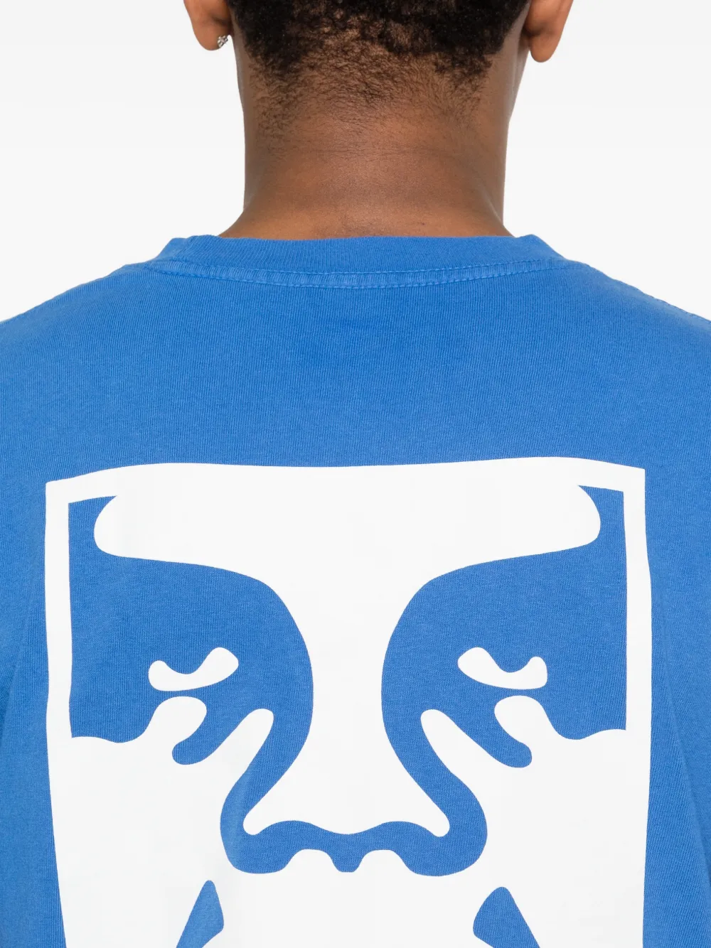 Obey T-shirt met logodetail Blauw