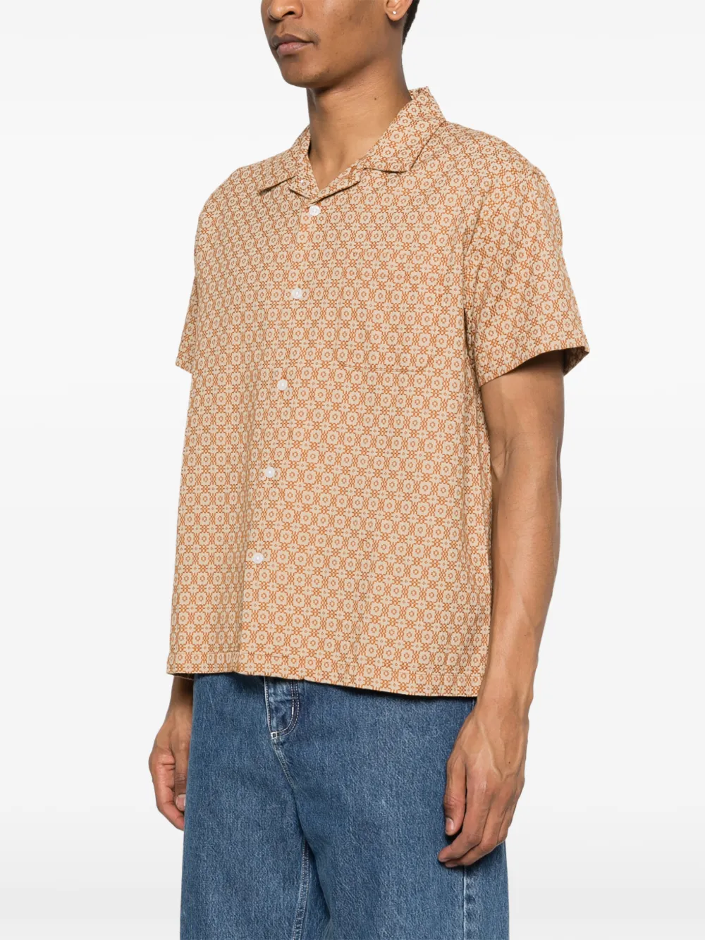  Obey Adrien Patterned Short-sleeve Shirt - Neutrals 
