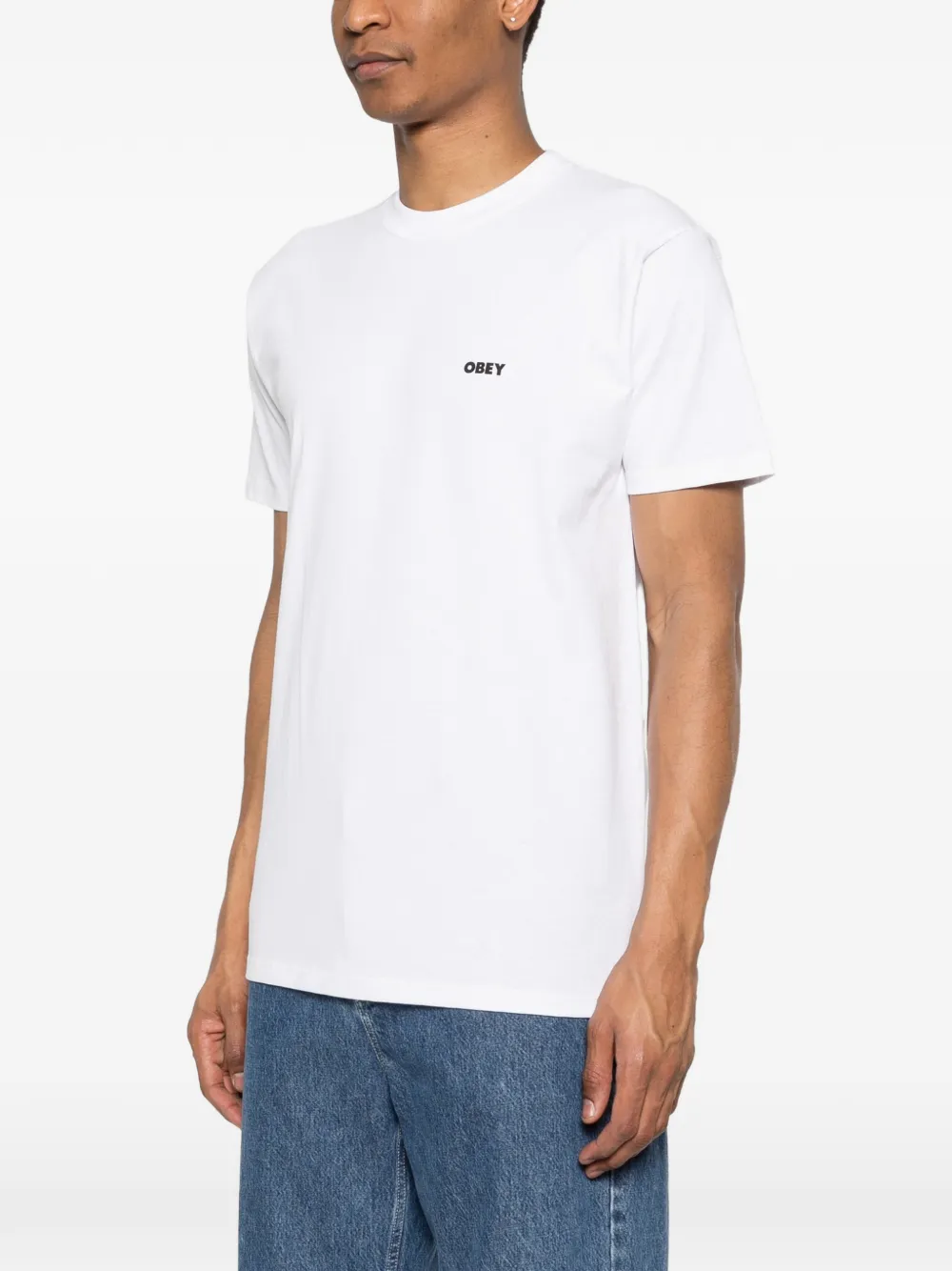 Obey T-shirt met ronde hals Wit