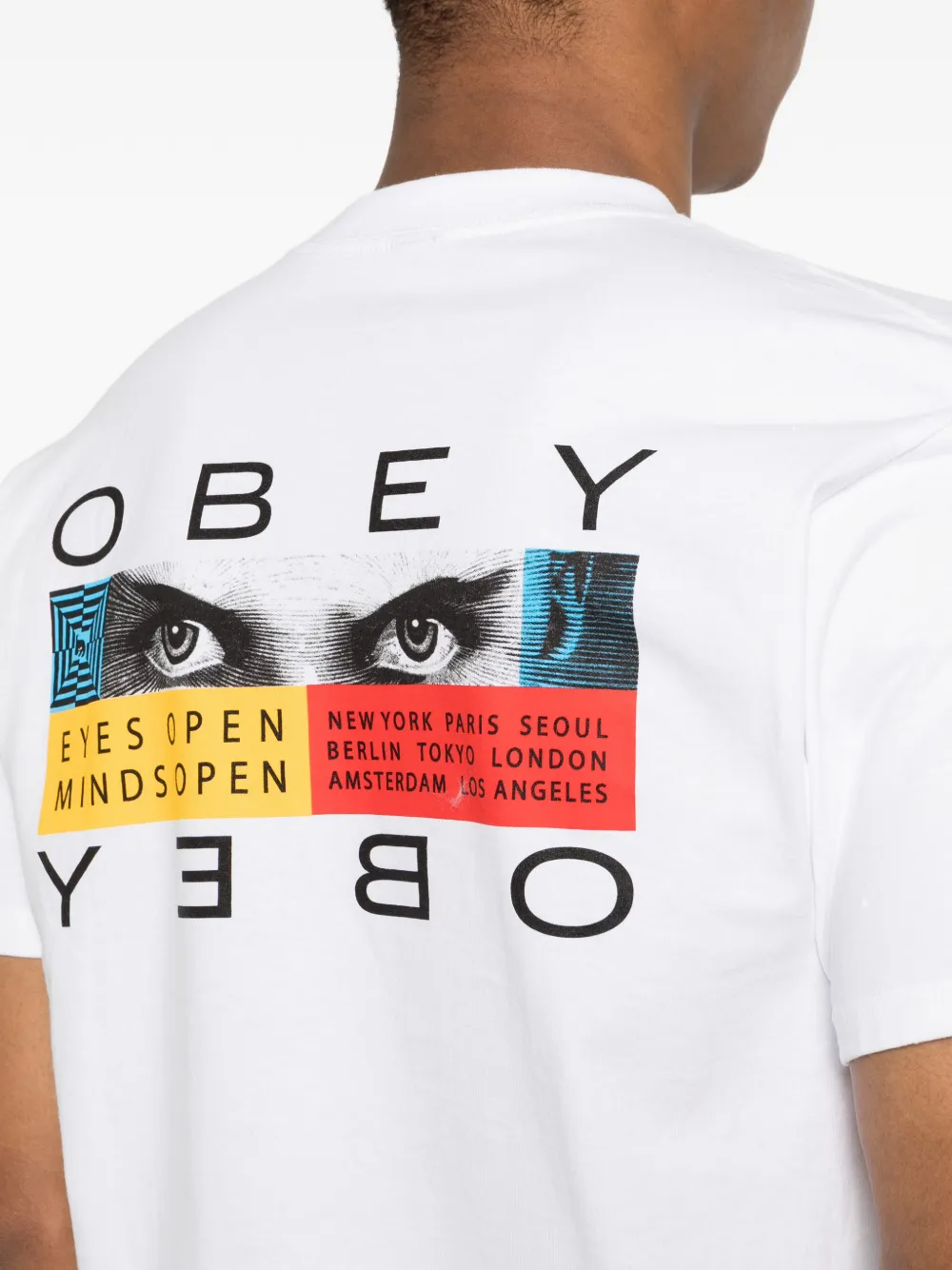 Obey T-shirt met ronde hals Wit