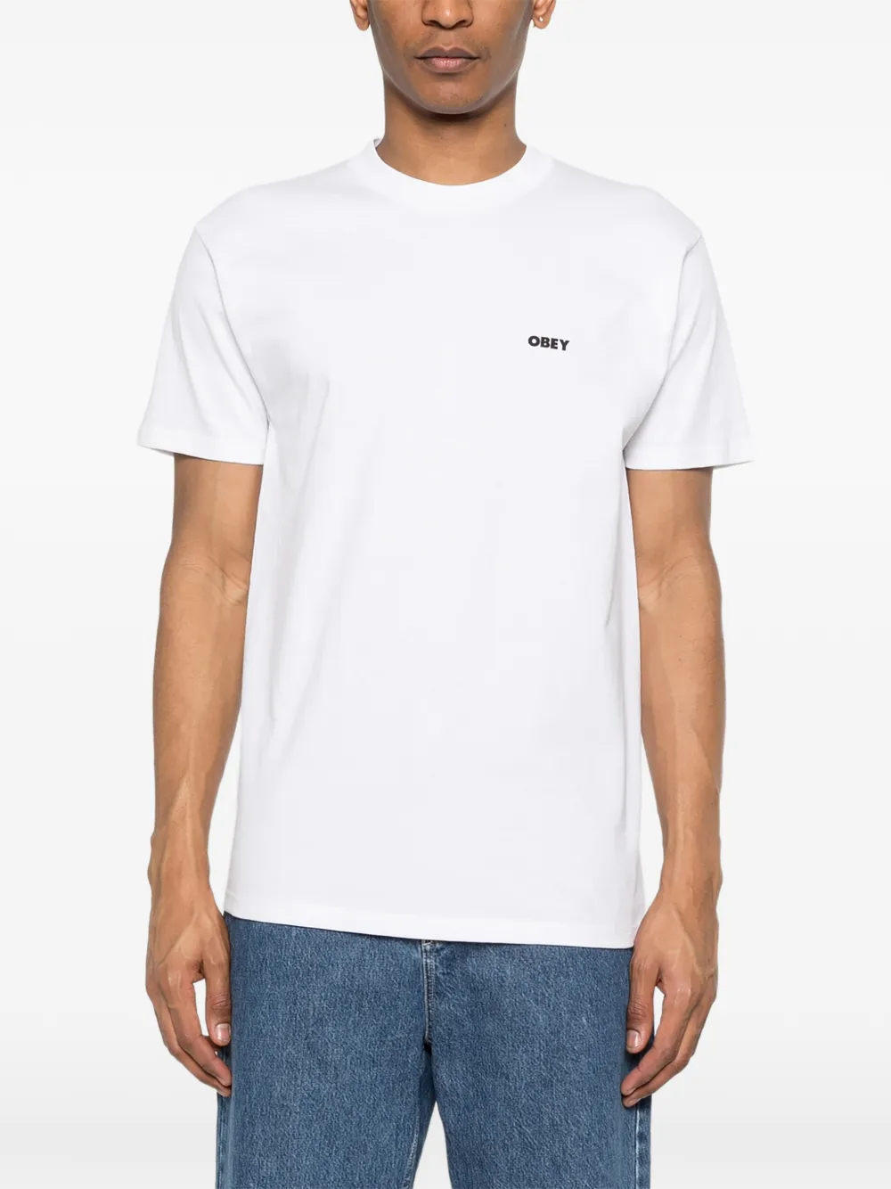 Obey T-shirt met ronde hals Wit