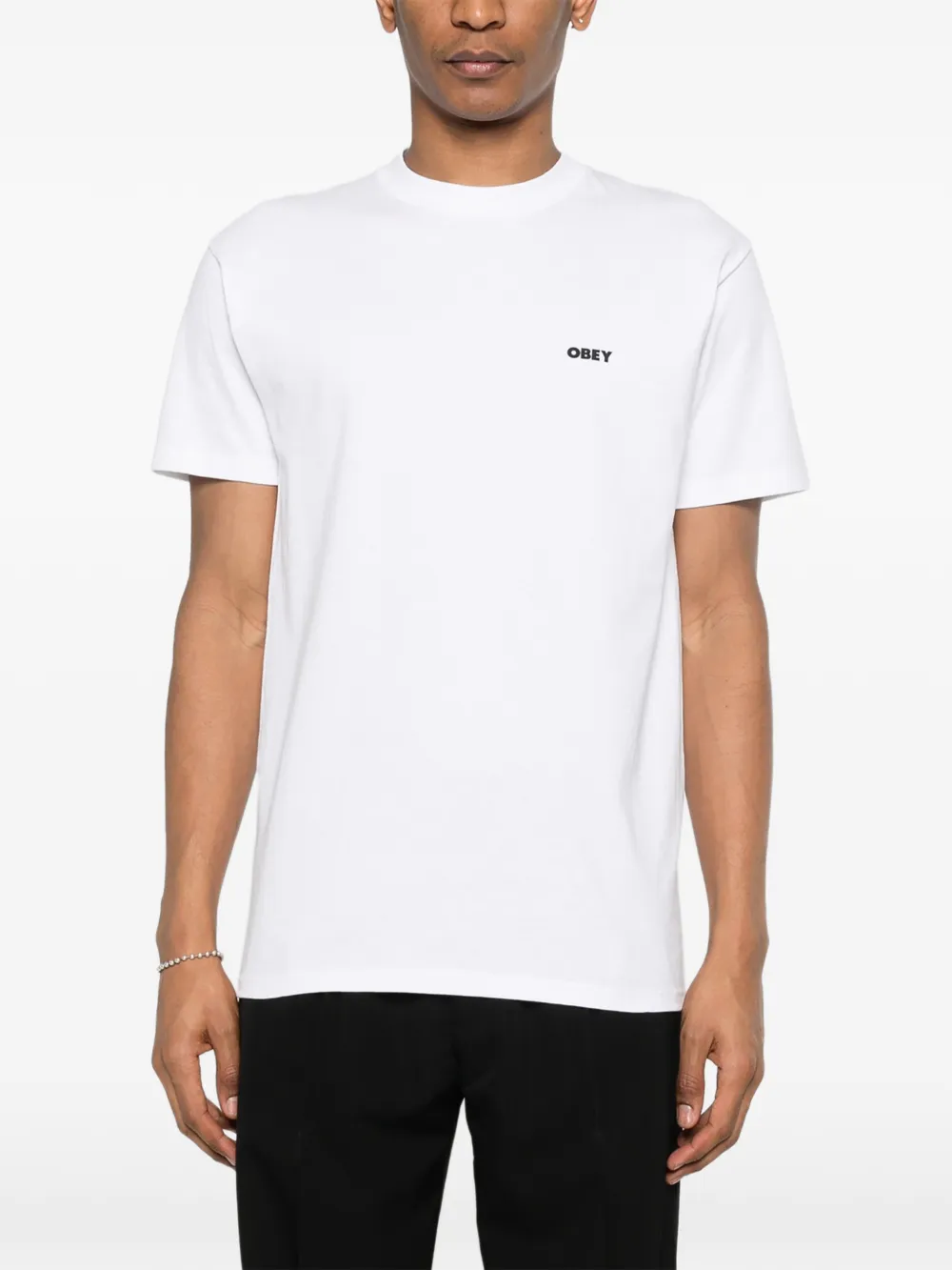 Obey T-shirt met ronde hals en logo Wit