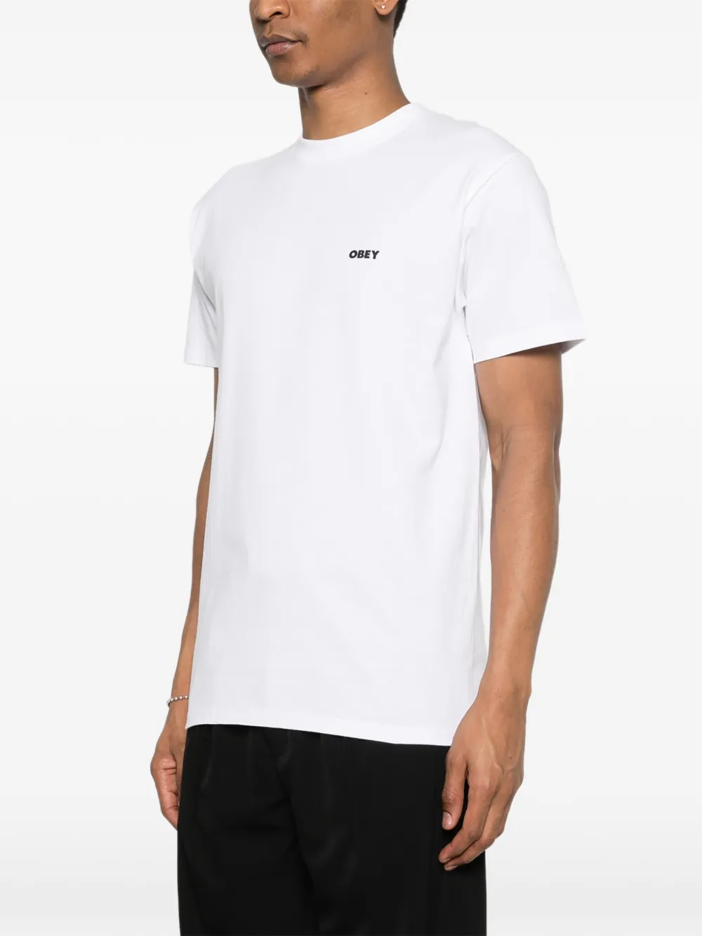 Obey T-shirt met ronde hals en logo Wit