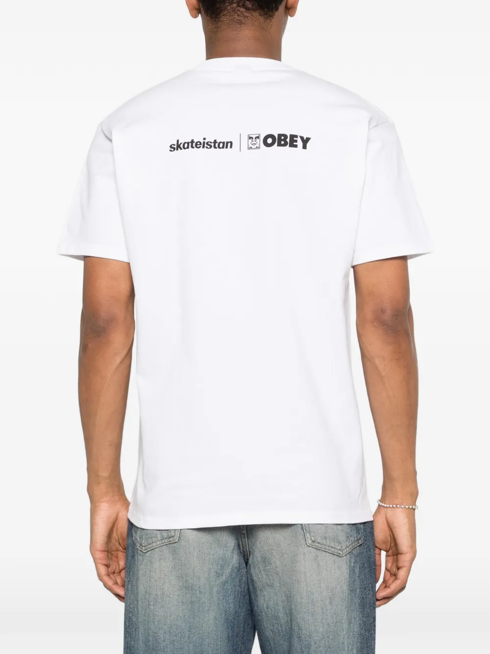 Obey T-shirt met grafische print Wit