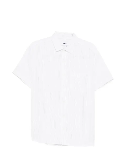 Obey pinstripe short-sleeve shirt