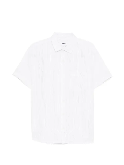 Obey pinstripe short-sleeve shirt