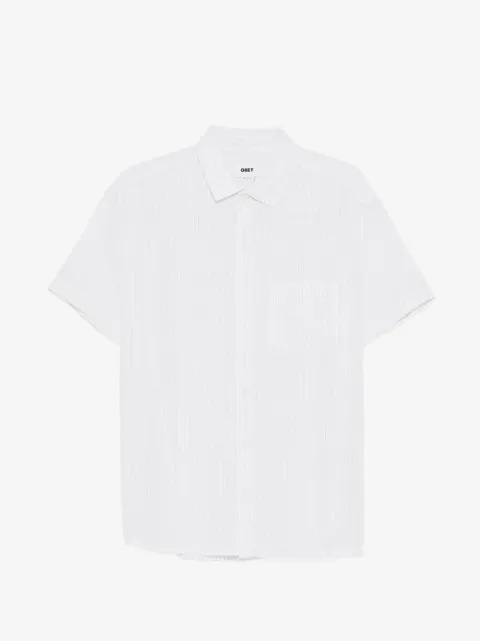 Obey camisa manga corta con motivo de rayas diplomáticas