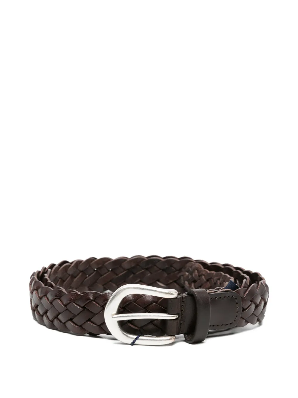 Anderson's braided leather belt - Braun