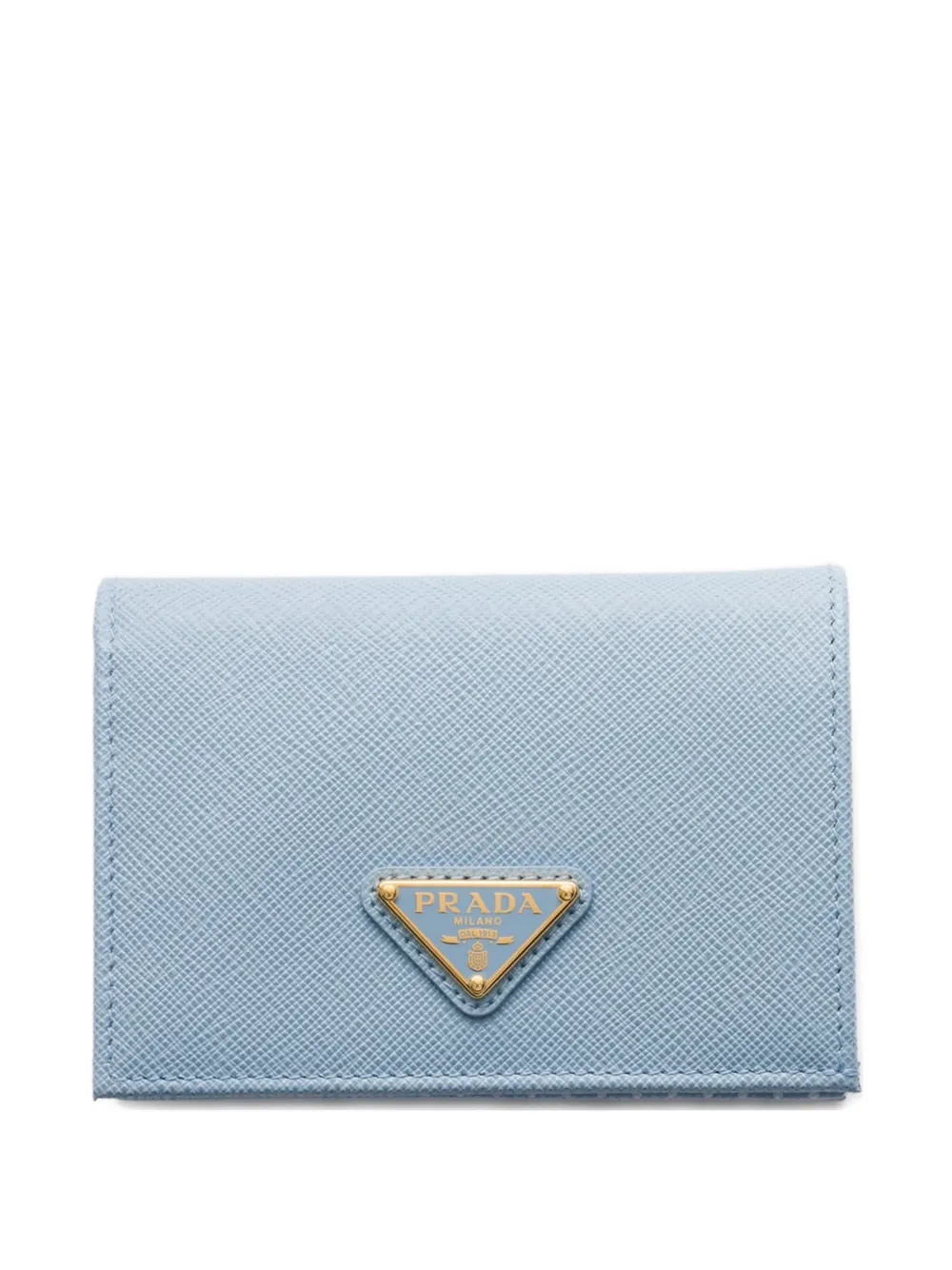 Prada - small Saffiano leather wallet - dames - Kalfsleer - Eén maat - Blauw
