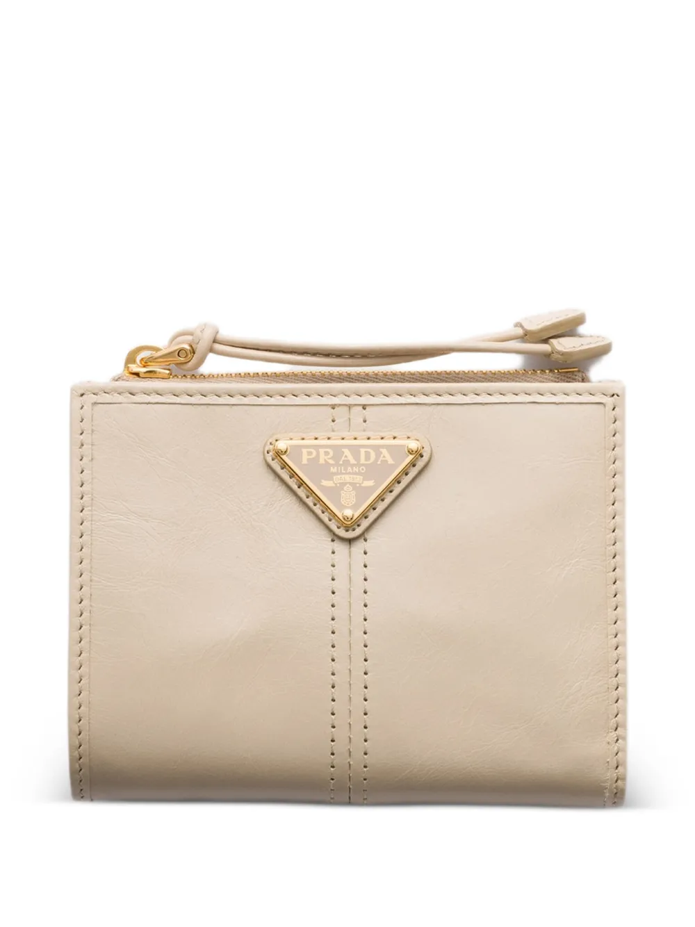 Prada small leather wallet - Toni neutri