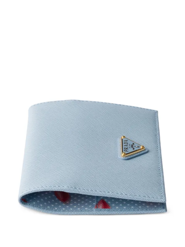 Prada サフィアーノレザーパスポートケース | ブルー | FARFETCH JP