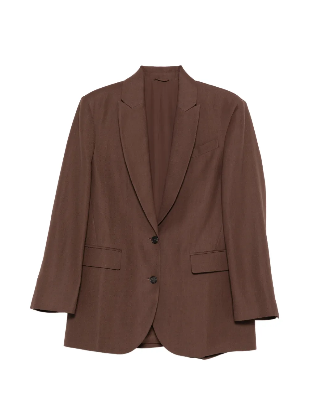 Brunello Cucinelli button single-breasted blazer - Braun