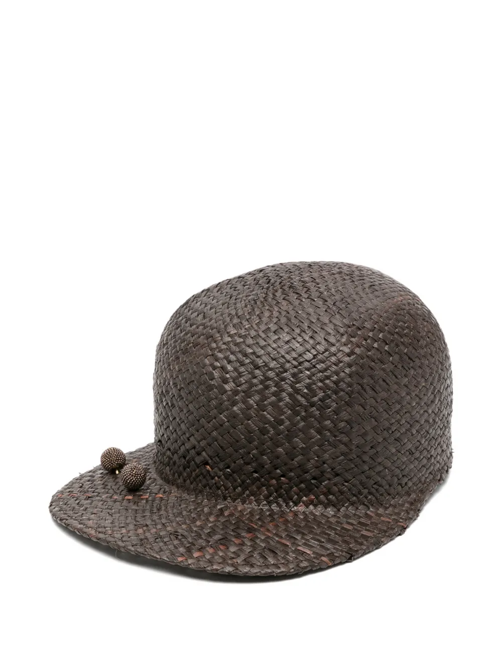 Fabiana Filippi bead woven hat - Braun