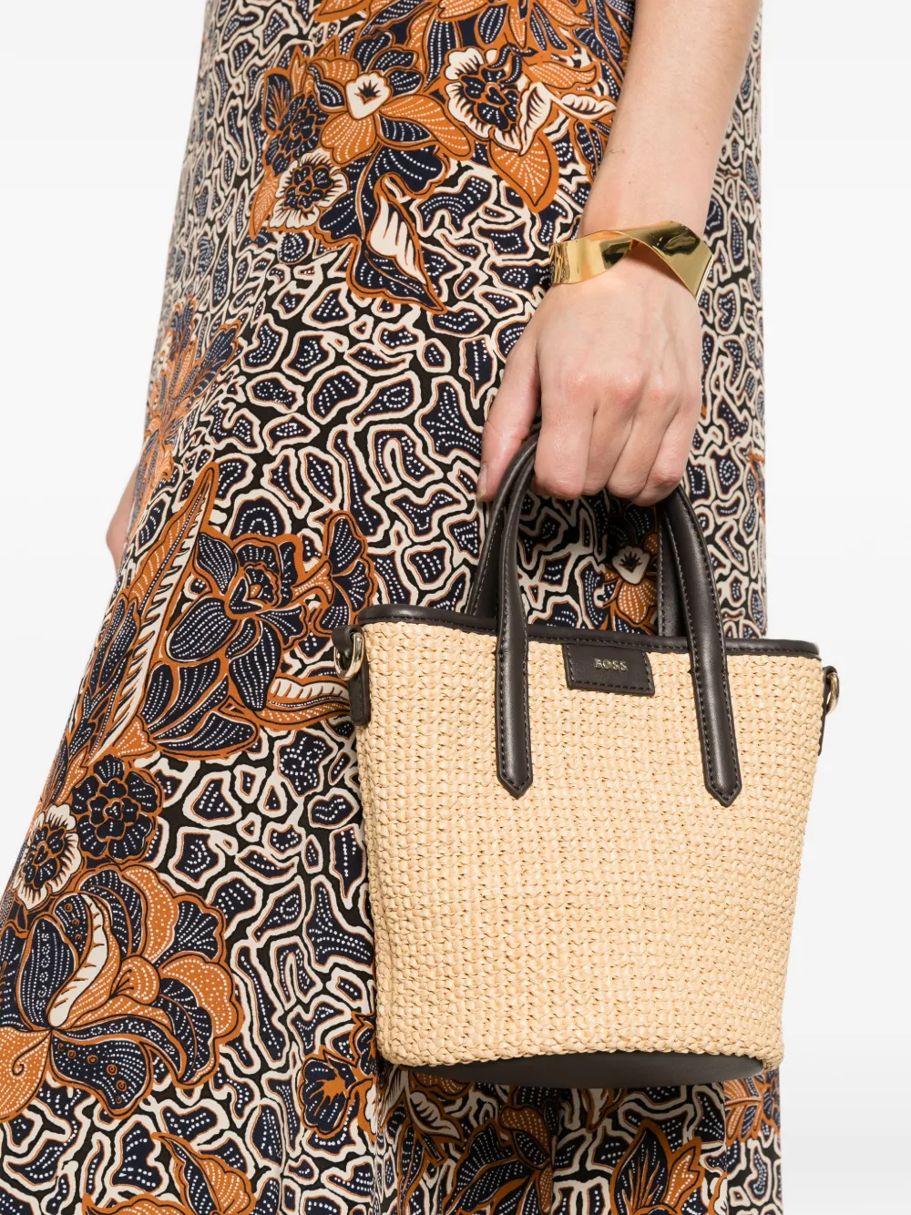  Boss Mini Jala Woven Bucket Bag - Neutrals 