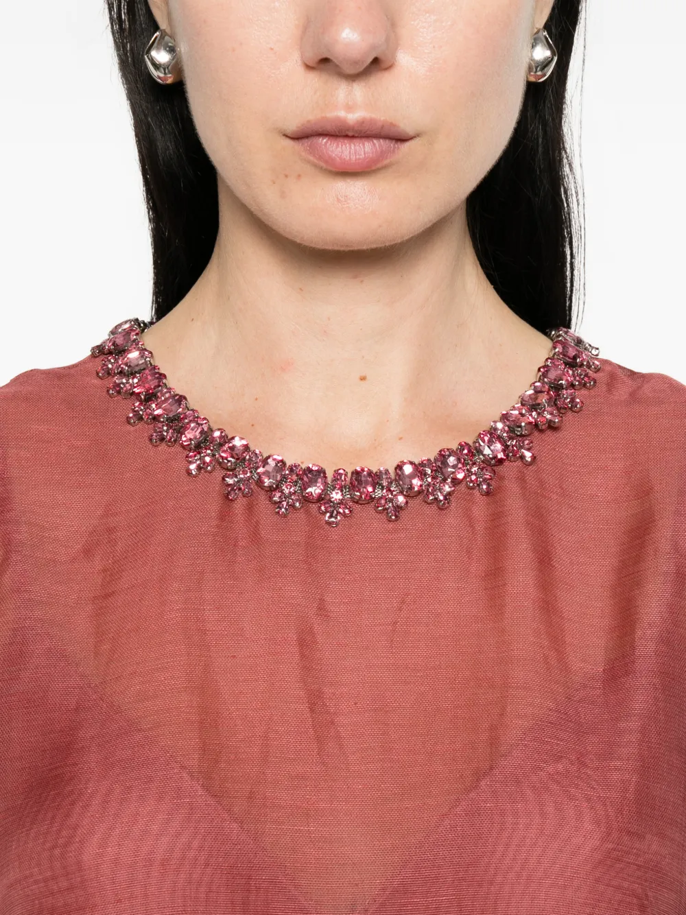 ZIMMERMANN Alchemy peplum mini-jurk Rood