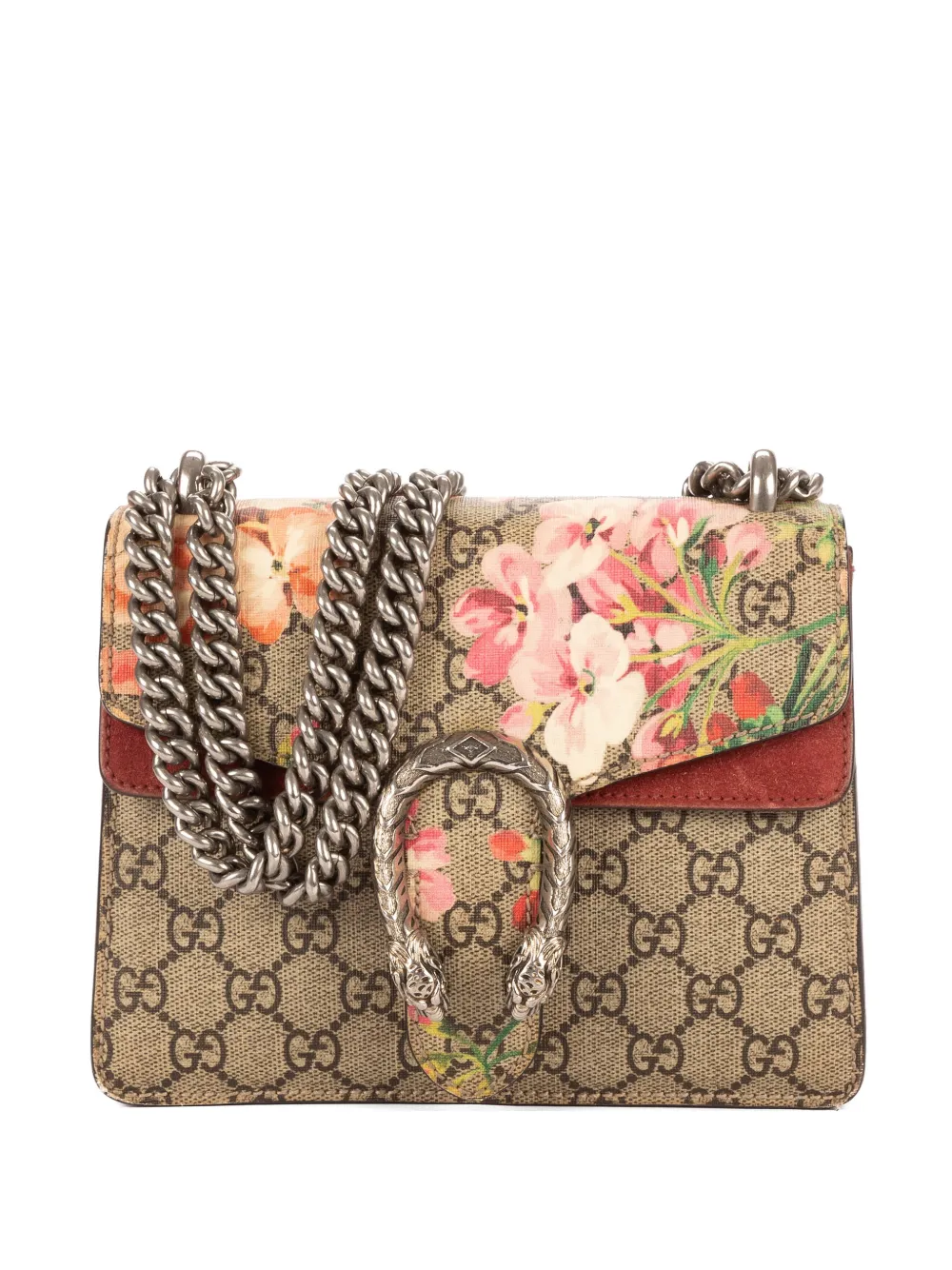 Gucci Pre-Owned Dionysus floral-print chain-strap shoulder bag - Toni neutri