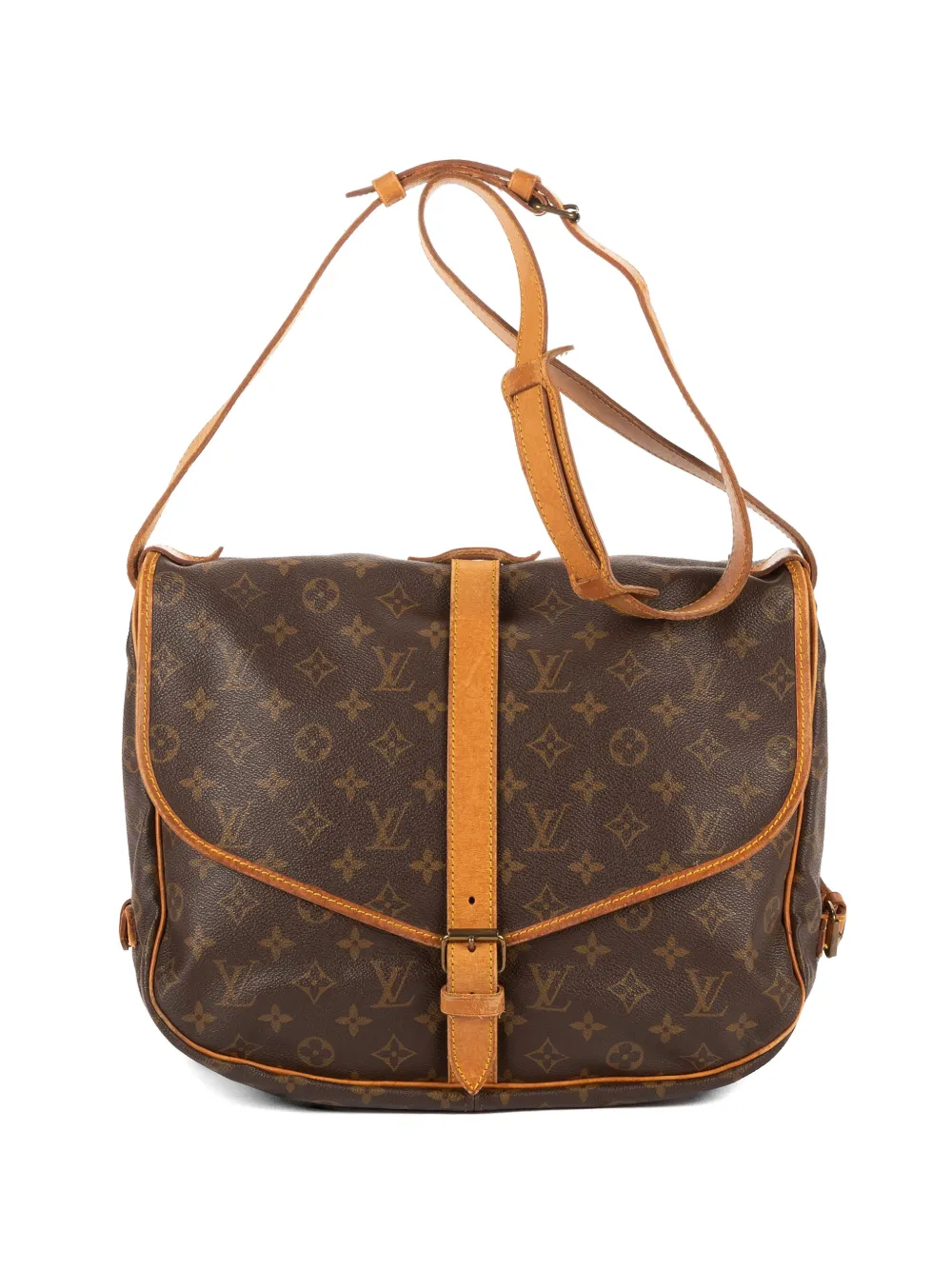 Louis Vuitton Pre-Owned Saumur buckle-fastening shoulder bag - Marrone