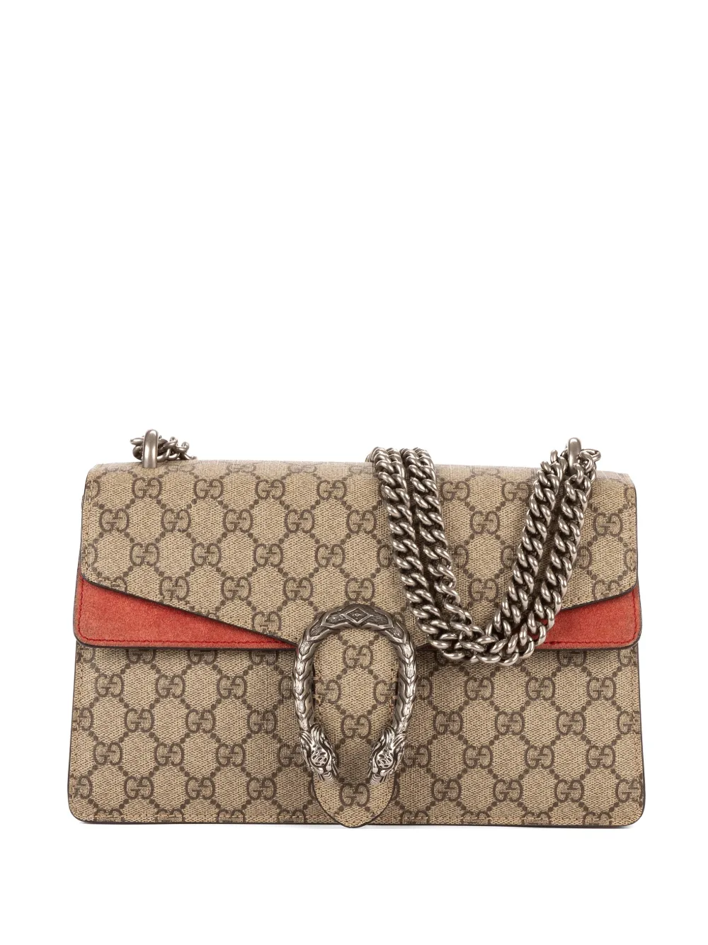 Gucci Pre-Owned Dionysus beige monogram-pattern chain-strap shoulder bag - Toni neutri