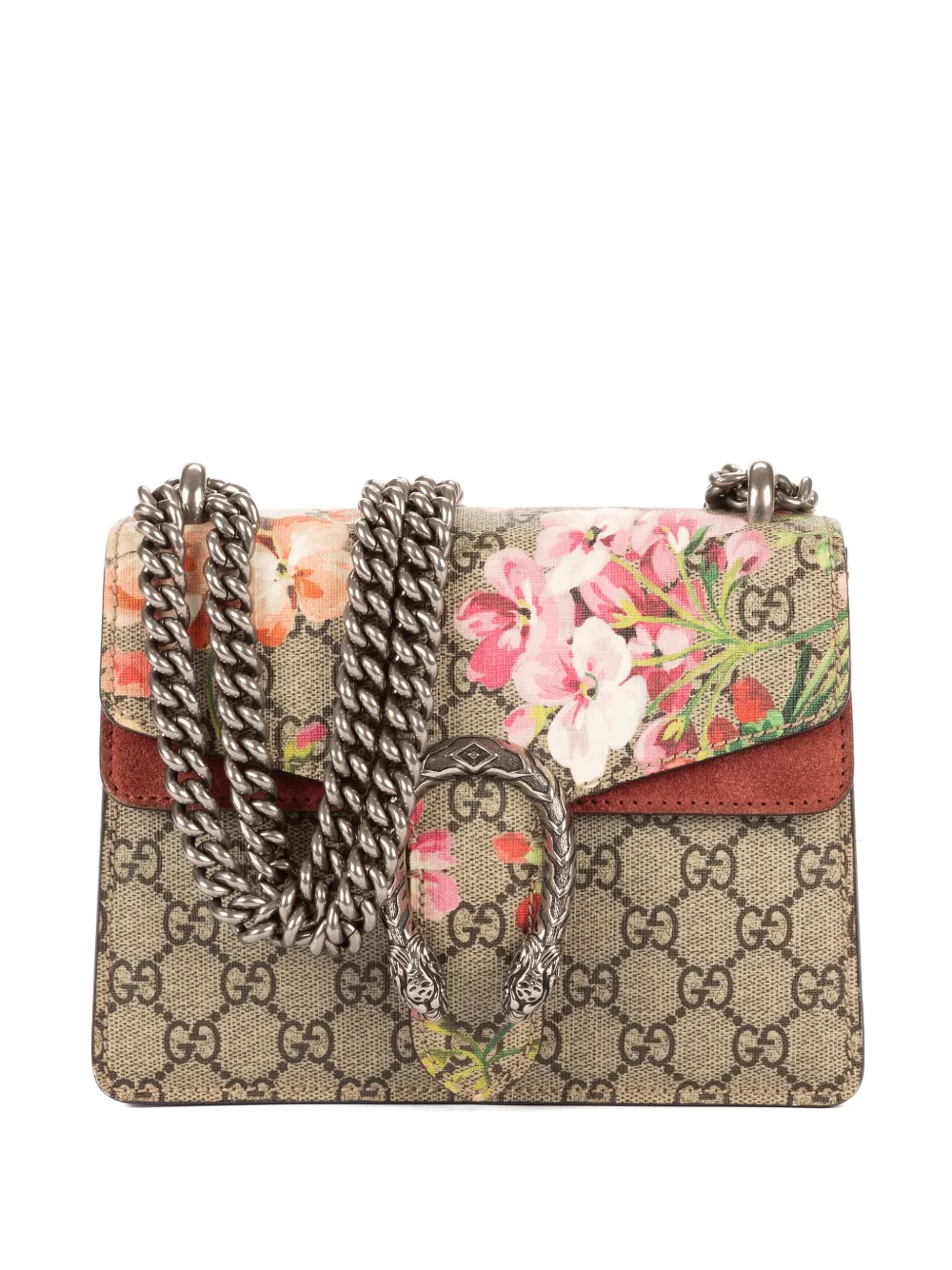 Gucci Pre-Owned Dionysus floral-print chain-strap shoulder bag - Toni neutri