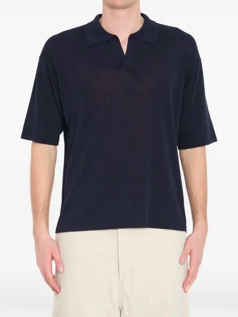 Roberto Collina ribbed V-neck polo shirt