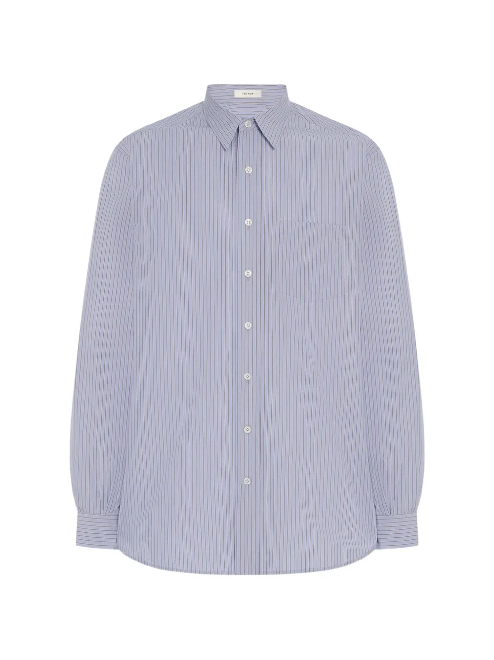 The Row striped patch-pocket shirt - Blue